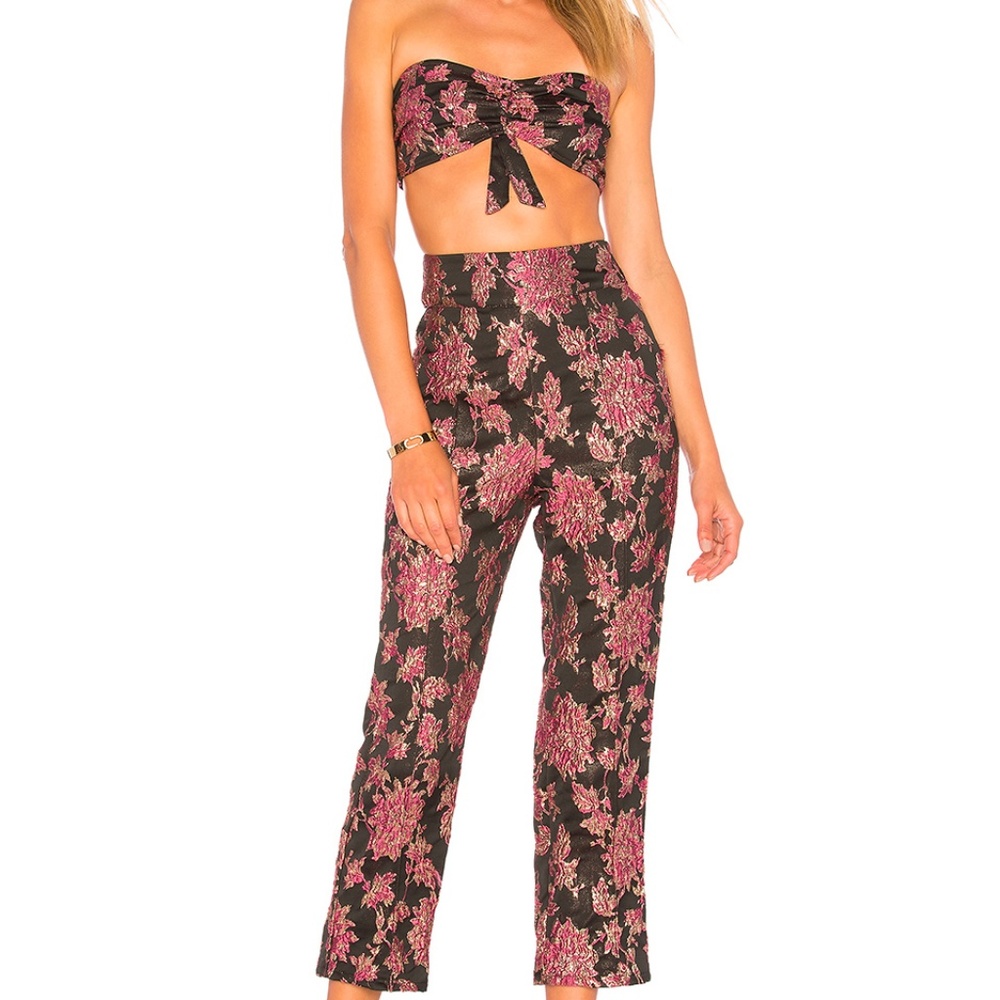 NWT For Love & Lemons LUELLA CROP & CIGARETTE PANT